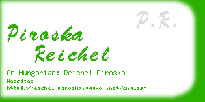 piroska reichel business card